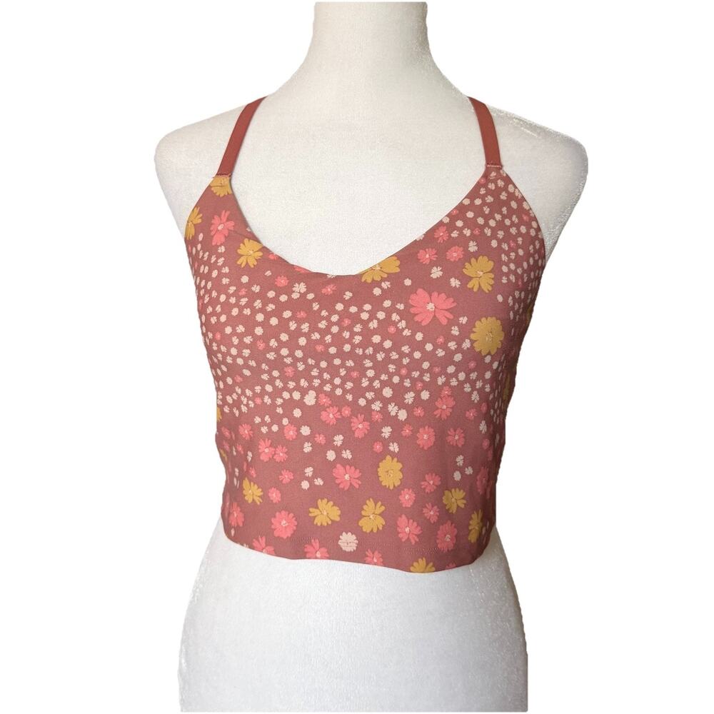 Offline by Aerie Womens Large Cropped Tank Top Shelf Bra Cami Real Me Racerback